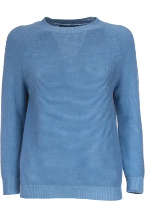 Max Mara Dames, Truien, Blauw, Maat: L Katoen