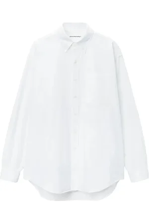 Alexander Wang Dames, Blouses & Shirts, Wit, Maat: M Katoen