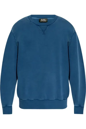 A.P.C. Heren, Sweatshirts & Hoodies, Blauw, Maat: M Katoen