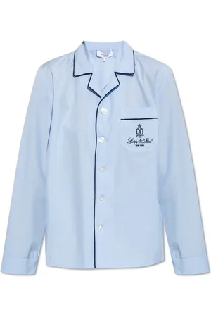 Sporty & Rich Heren, Nachtkleding & Lounge, Blauw, Maat: M Katoen