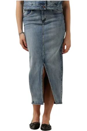 My Essential Wardrobe Dames, Rokken, Blauw, Maat: S Katoen