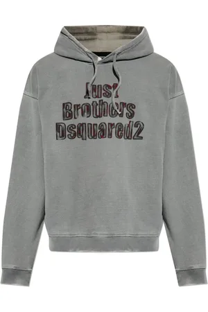 Dsquared2 Heren, Sweatshirts & Hoodies, Grijs, Maat: S Katoen