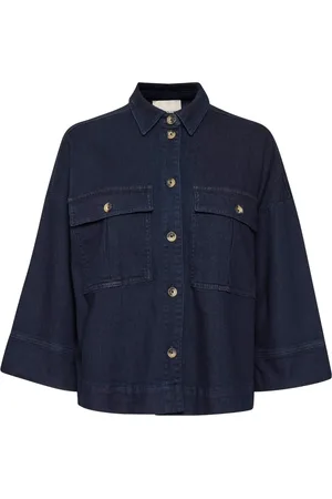 My Essential Wardrobe Dames, Blouses & Shirts, Blauw, Maat: 2XL