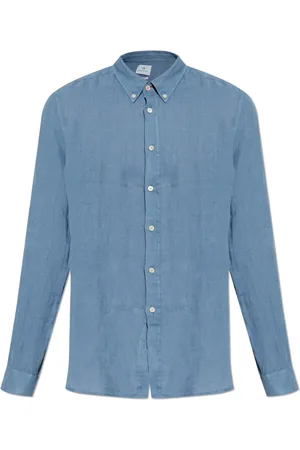 Paul Smith Heren, Overhemden, Blauw, Maat: S Linnen