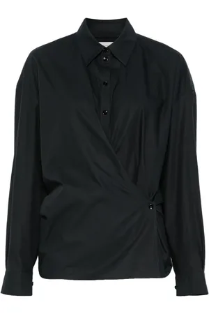 LEMAIRE Dames, Blouses & Shirts, Zwart, Maat: M Katoen