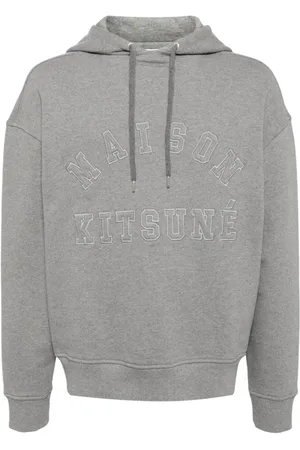Maison Kitsuné Heren, Sweatshirts & Hoodies, Grijs, Maat: XS Katoen