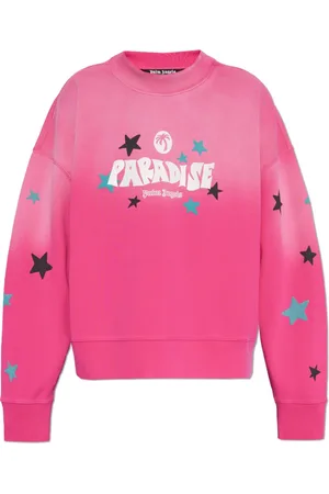 Palm Angels Heren, Sweatshirts & Hoodies, Roze, Maat: S Katoen