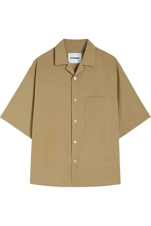 Jil Sander Heren, Overhemden, Bruin, Maat: M Katoen