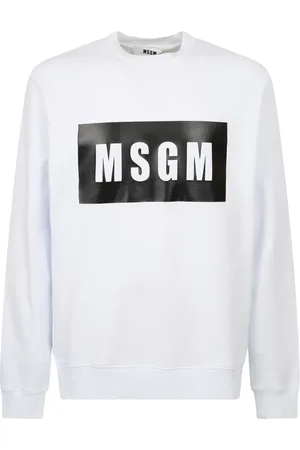 Msgm Heren, Sweatshirts & Hoodies, Wit, Maat: XS Katoen