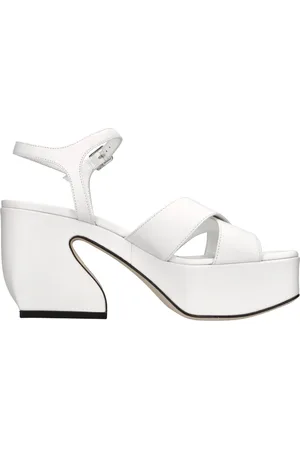 Sergio Rossi Dames, Schoenen, Wit, Maat: 41 EU Leer