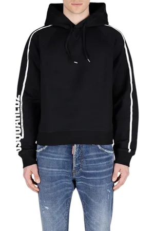 Dsquared2 Heren, Sweatshirts & Hoodies, Zwart, Maat: L Katoen