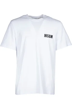 Msgm Heren, Tops, Wit, Maat: S Katoen