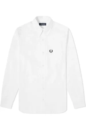 Fred Perry Heren, Overhemden, Wit, Maat: M Katoen