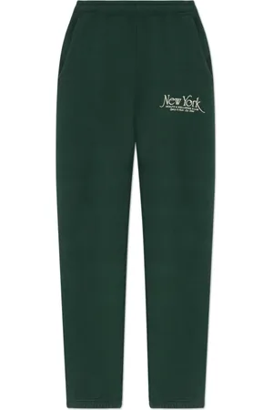 Sporty & Rich Unisex, Broeken, Groen, Maat: M Katoen