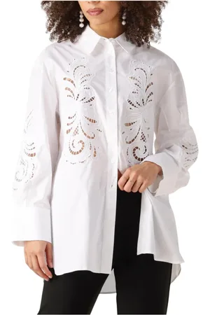 Twin-Set Dames, Blouses & Shirts, Wit, Maat: 2XS