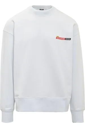 Msgm Heren, Sweatshirts & Hoodies, Wit, Maat: XL Katoen