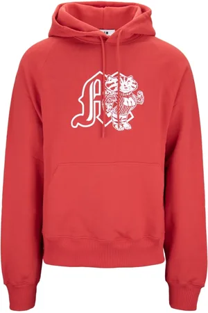 Msgm Heren, Sweatshirts & Hoodies, Rood, Maat: XL Katoen