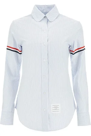 Thom Browne Dames, Blouses & Shirts, Blauw, Maat: XS Katoen