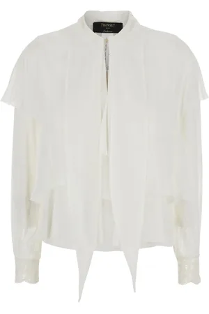 Twin-Set Dames, Blouses & Shirts, Wit, Maat: S Viscose