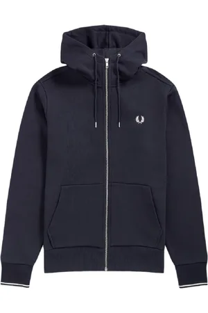 Fred Perry Heren, Sweatshirts & Hoodies, Blauw, Maat: 2XL Katoen
