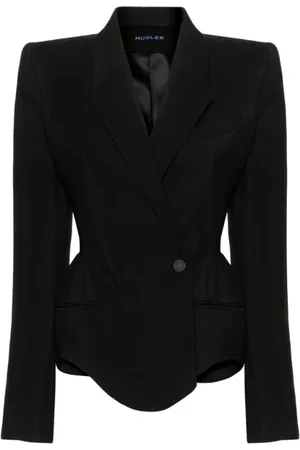 MUGLER Dames, Jassen, Zwart, Maat: M Wol