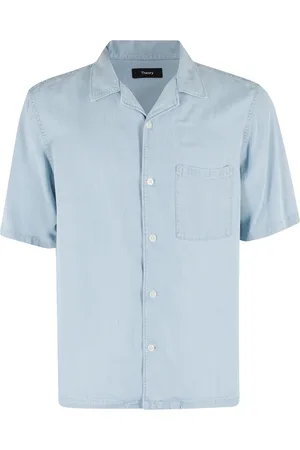 THEORY Heren, Overhemden, Blauw, Maat: XL Denim