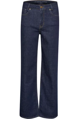 My Essential Wardrobe Dames, Broeken, Blauw, Maat: W27 L32 Katoen
