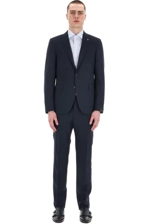 TAGLIATORE Heren, Pakken, Blauw, Maat: XL Linnen