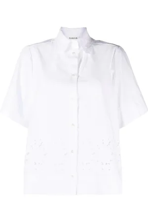 P.A.R.O.S.H. Dames, Blouses & Shirts, Wit, Maat: M Katoen