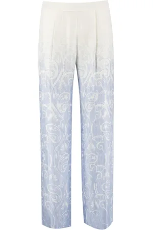 ERMANNO SCERVINO Dames, Broeken, Blauw, Maat: XS Viscose