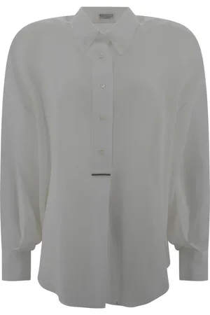 Brunello Cucinelli Dames, Overhemden, Wit, Maat: M Katoen