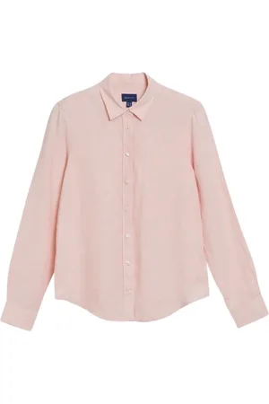 GANT Dames, Blouses & Shirts, Oranje, Maat: S Linnen