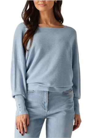 NUKUS Dames, Truien, Blauw, Maat: S