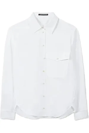 Luisa Cerano Dames, Blouses & Shirts, Wit, Maat: S Gabardine
