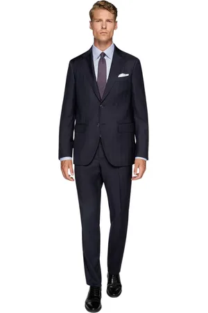 Boggi Milano Heren, Pakken, Blauw, Maat: L Wol
