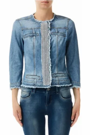 Liu Jo Dames, Jassen, Blauw, Maat: M Denim