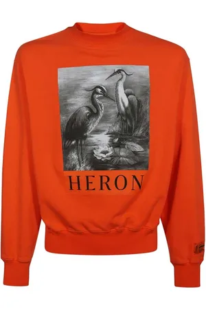 Heron Preston Heren, Sweatshirts & Hoodies, Oranje, Maat: XS Katoen