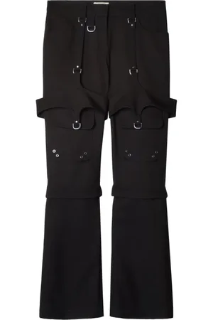 OFF-WHITE Dames, Broeken, Zwart, Maat: 2XS