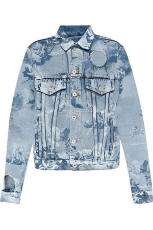 OFF-WHITE Dames, Jassen, Blauw, Maat: XS Denim