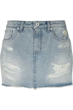 Heron Preston Dames, Rokken, Blauw, Maat: W28 Denim