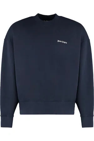 Palm Angels Heren, Sweatshirts & Hoodies, Blauw, Maat: XL Katoen