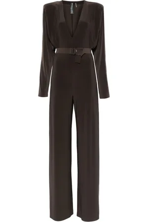 Norma Kamali Dames, Jumpsuits & Playsuits, Bruin, Maat: S Spandex