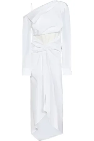 OFF-WHITE Dames, Jurken, Wit, Maat: 2XS Poliester