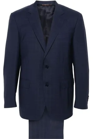 CANALI Heren, Pakken, Blauw, Maat: 3XL Wol