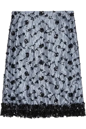 Ganni Dames, Rokken, Blauw, Maat: XS Tulle