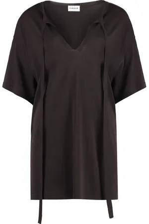 P.A.R.O.S.H. Dames, Blouses & Shirts, Bruin, Maat: M Viscose
