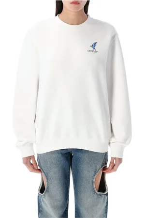 OFF-WHITE Dames, Sweatshirts & Hoodies, Wit, Maat: L Katoen