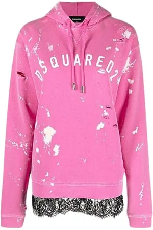 Dsquared2 Dames, Sweatshirts & Hoodies, Roze, Maat: XS Katoen