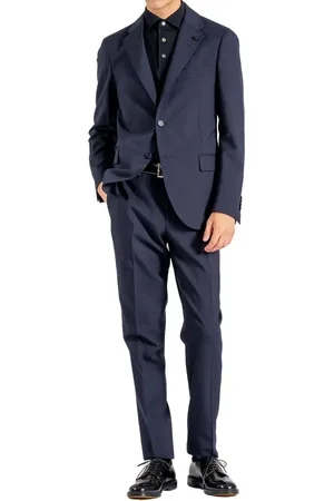 LARDINI Heren, Pakken, Blauw, Maat: 2XL Wol