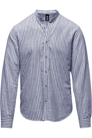 Bomboogie Heren, Overhemden, Blauw, Maat: 2XL Katoen